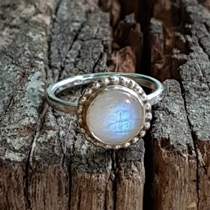 maxi beaded moon ring