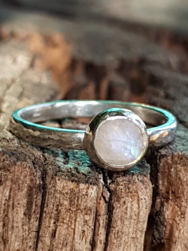mooki selene rainbow moonstone handmade ring