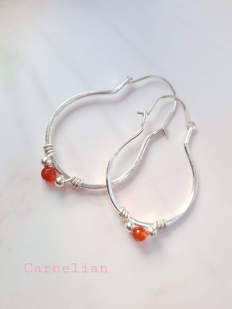 maxi boho hoops mooki jewellery carnelian