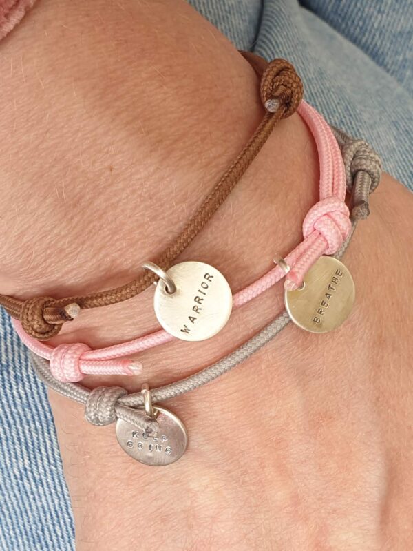 mooki ropes anxiety bracelet recylced silver