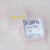 zodiac zero waste studs scorpio mooki jewellery recycled sterling silver