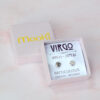 zodiac zero waste studs virgo mooki jewellery recycled sterling silver