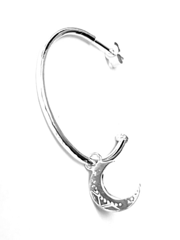 moon hoops mooki jewellery silver earrings