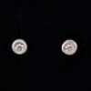 recycled silver studs earrings pawprint