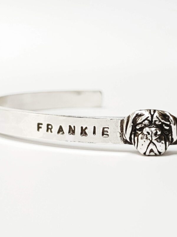 mooki jewellery dogue de bordeaux DDB french mastiff dog animal silver cuff