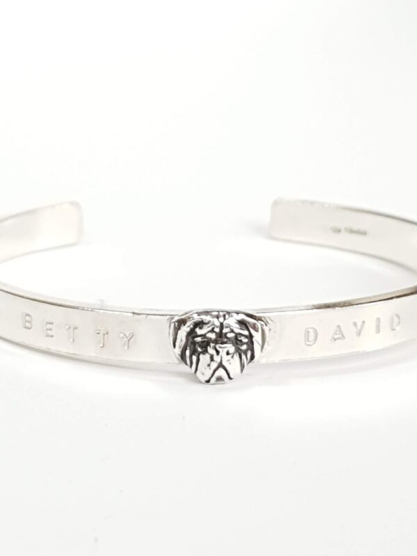 mooki jewellery dogue de bordeaux DDB french mastiff dog animal silver cuff