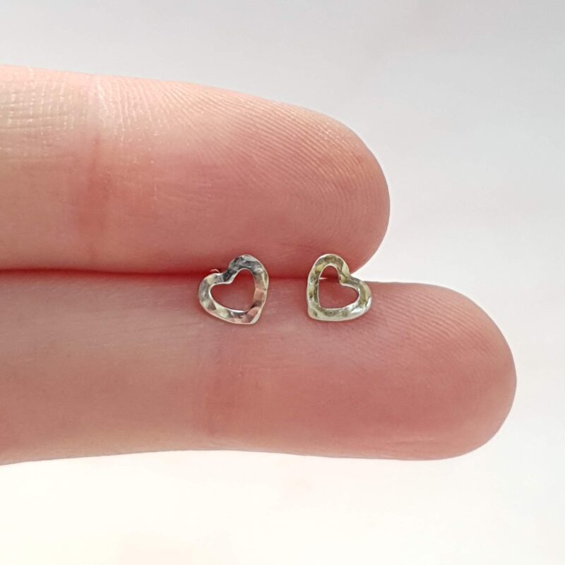 mooki jewellery baby open heart studs