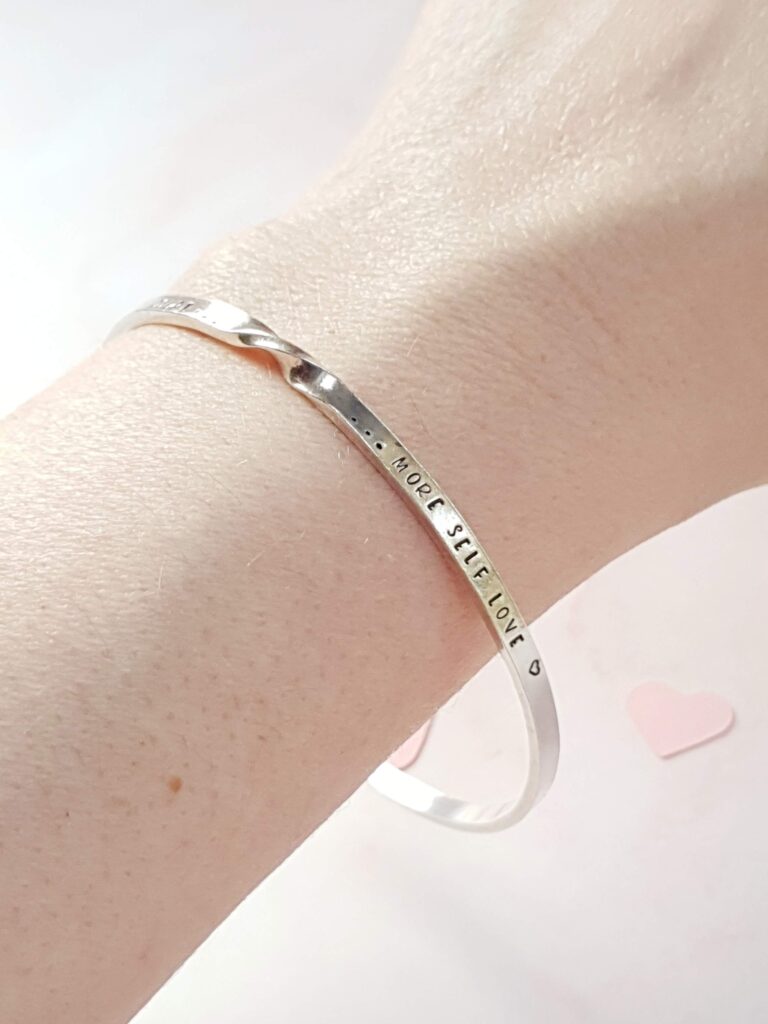 mooki harmony bangle silver personalised