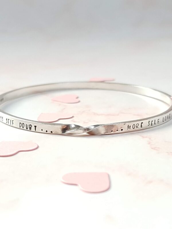mooki harmony bangle silver personalised