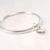 maxi heart charm bangle