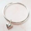 maxi heart charm bangle