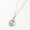 mooki maxi paperclip peace necklace