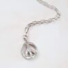 mooki maxi paperclip peace necklace