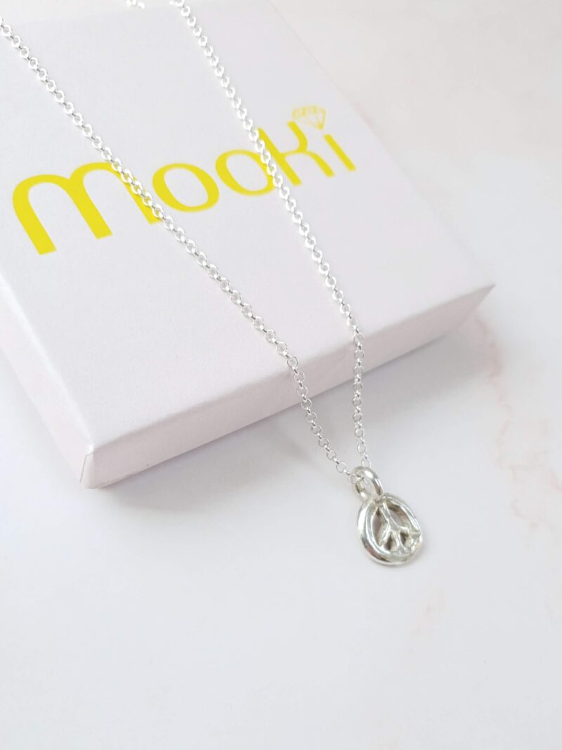 mooki midi peace necklace belcher