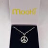 mooki maxi paperclip peace necklace