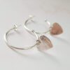 maxi heart hoops silver mooki jewellery earrings