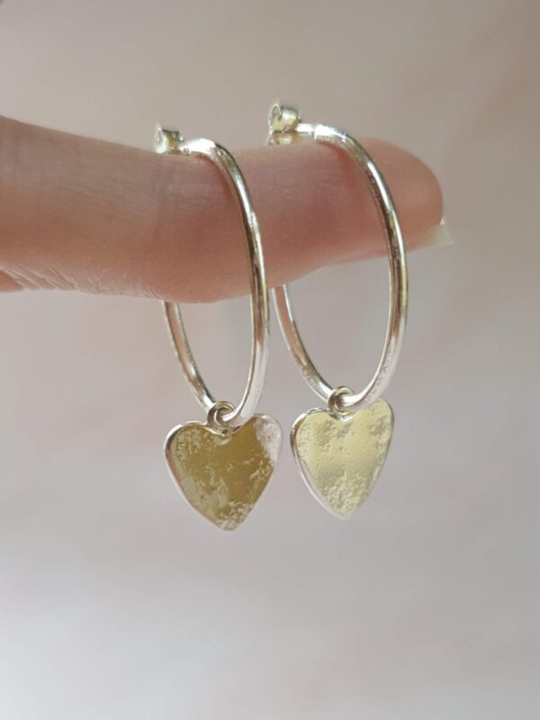 mooki heart hoops silver jewellery earrings