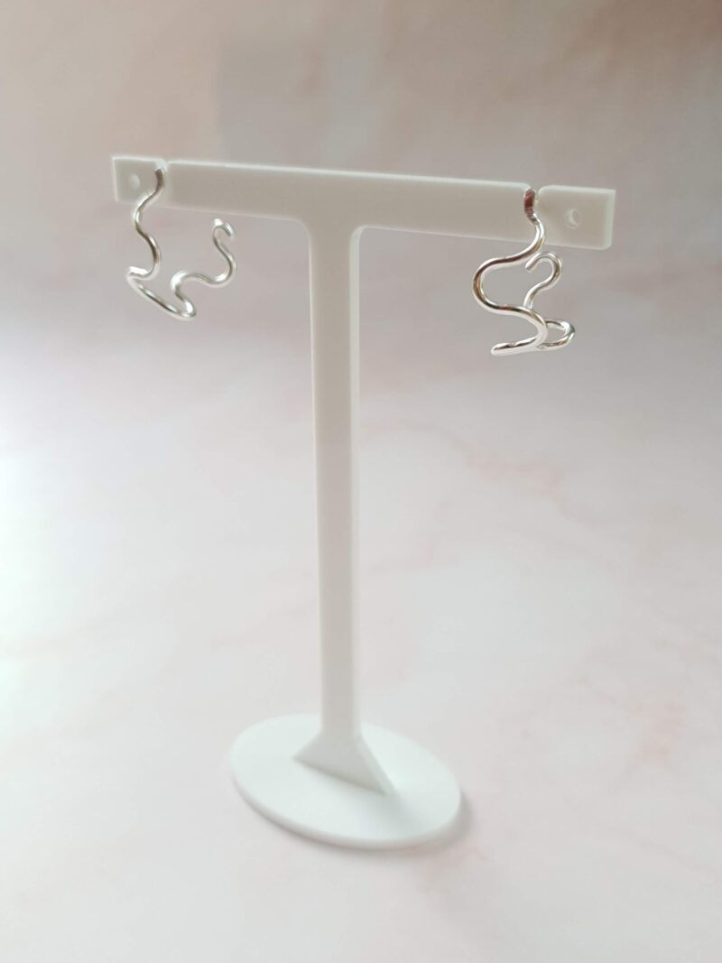 mooki jewellery wiggle hoops recycled silver earrings