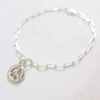 mooki jewellery peace paperclip bracelet