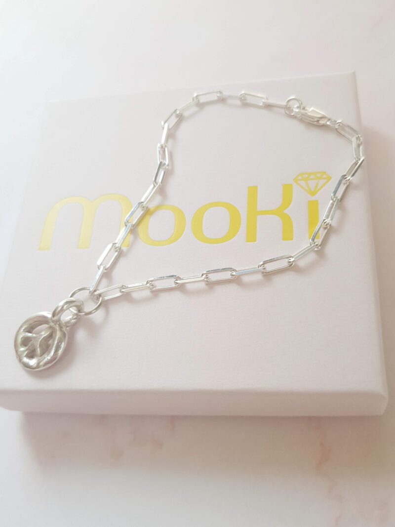 mooki jewellery peace paperclip bracelet