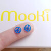 mooki jewellery peace studs recycled silver dainty