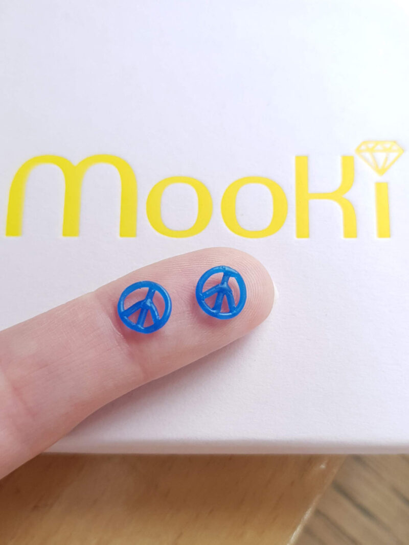 mooki jewellery peace studs recycled silver dainty