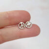 mooki jewellery peace studs recycled silver dainty