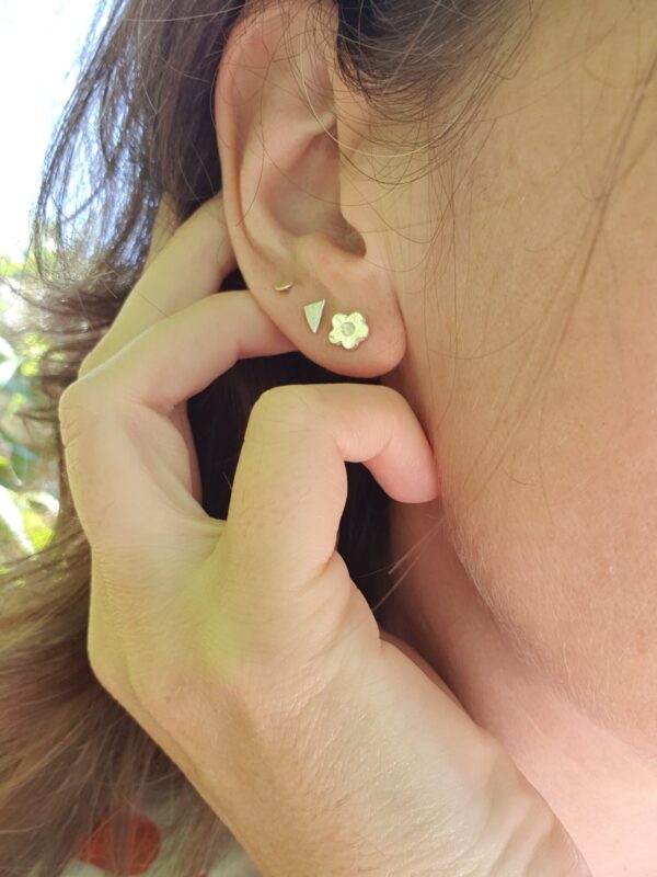 mooki bloom studs recycled silver jewellery clare gladding