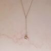 baby bloom drop necklace flower dainty silver mooki jewellery