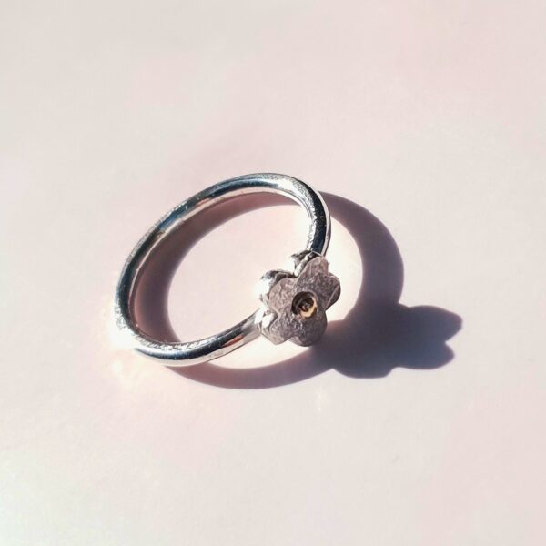 baby bloom ring flower dainty silver mooki jewellery