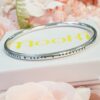 mooki alice 3mm bangle personalised outside silver