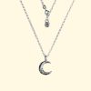 celeste necklace belcher crescent moon luxury recycled sterling silver hand made unique mooki jewellery