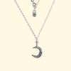 celeste necklace belcher crescent moon luxury recycled sterling silver hand made unique mooki jewellery