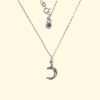 midi celeste necklace belcher crescent moon luxury recycled sterling silver hand made unique mooki jewellery