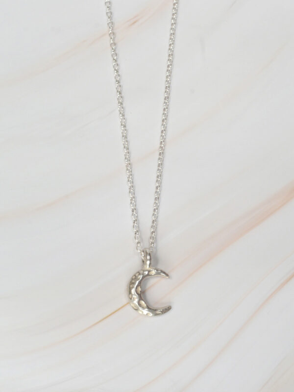celeste necklace belcher mooki jewellery silver sustainable moon chunky