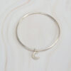 celeste bangle bracelet mooki jewellery silver sustainable moon chunky