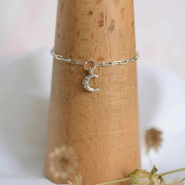 celeste bracelet paperclip mooki jewellery silver moon