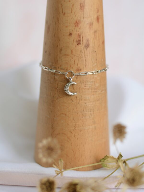 celeste bracelet paperclip mooki jewellery silver moon