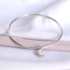 celeste bangle bracelet mooki jewellery silver sustainable moon chunky