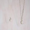 celeste maxi necklace paperclip mooki jewellery silver sustainable moon chunky