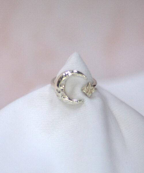 celeste ring mooki jewellery moon star ring chunky sterling silver cleethorpes british designer