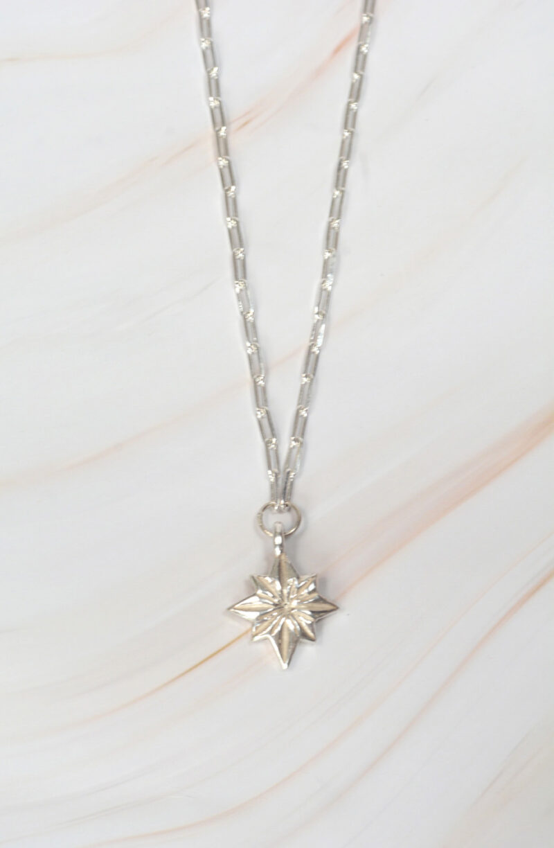 polaris maxi necklace mooki jewellery north star silver chunky dainty sustainable recycled sterling cleethorpes jewellers