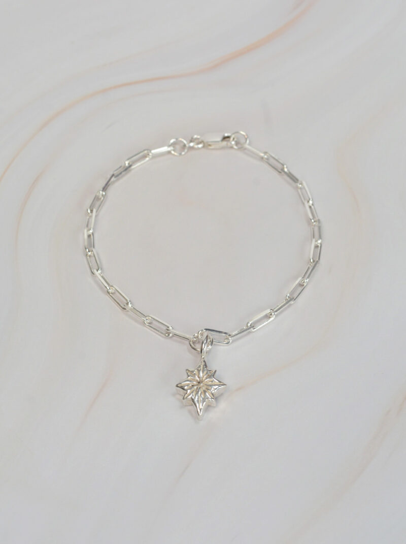 polaris bracelet north star silver mooki jewellery chunky star mantra