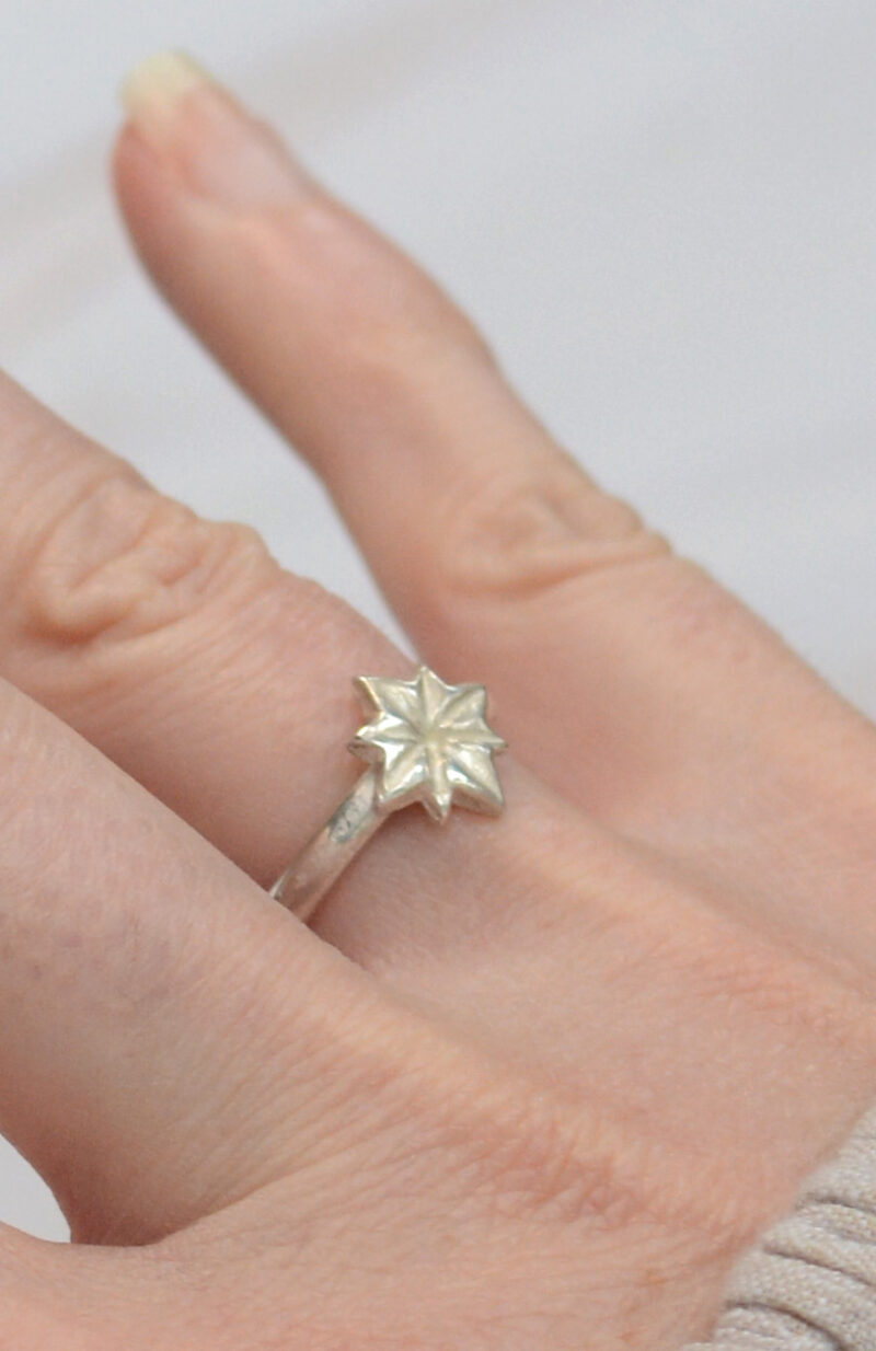 polaris ring mooki jewellery north star silver chunky dainty sustainable recycled sterling cleethorpes jewellers