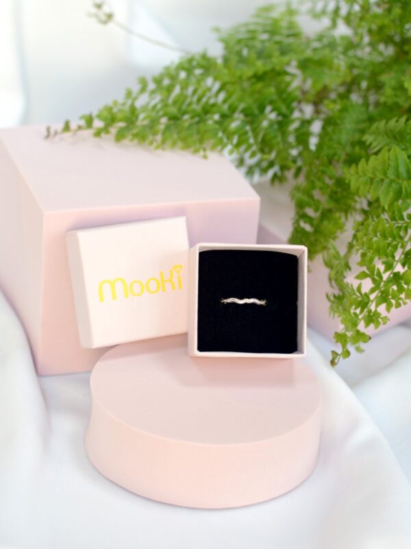 mooki jewellery beatrice ring silver stacker stacking