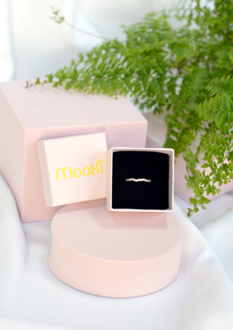 mooki jewellery beatrice ring silver stacker stacking