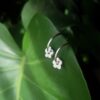 bloom hoops mooki jewellery silver flower earrings
