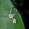 baby bloom hoops mooki jewellery silver flower earrings