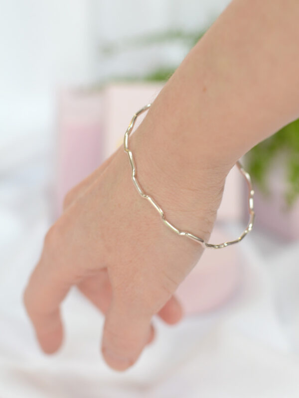 mooki jewellery athena bangle recycled sterling silver greek
