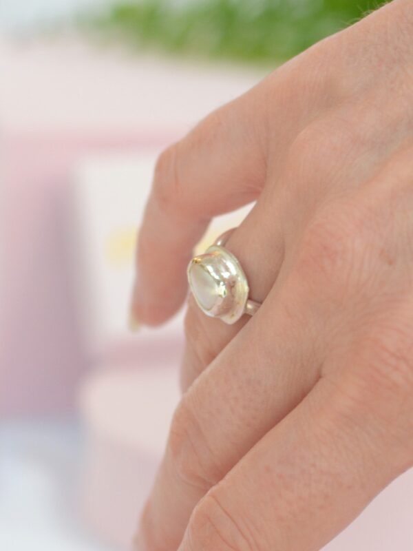pearl queen ring mooki jewellery freshwater organic sterling silver